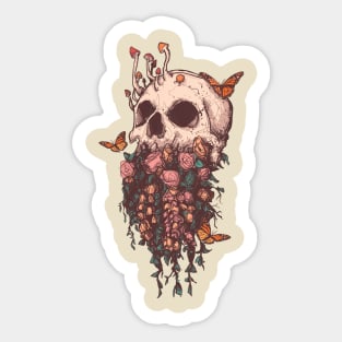 Elemental Skull Nature Sticker